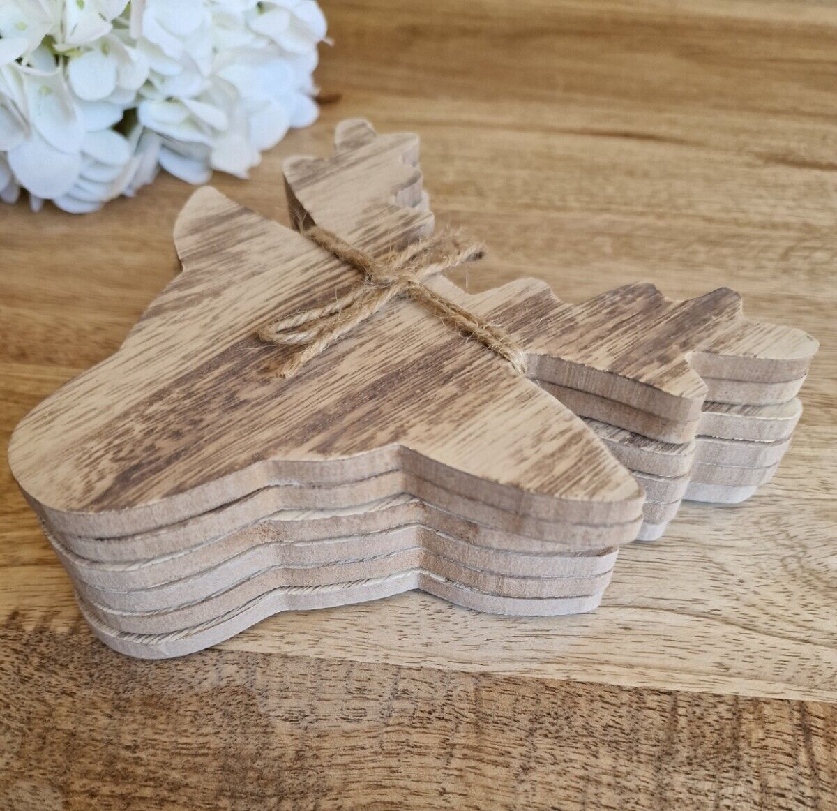 Set of 6 Stag Wooden Drink Tea Coasters