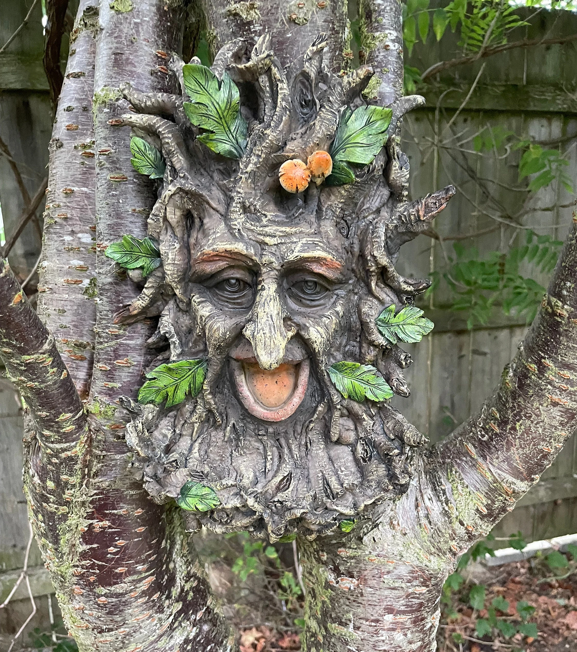 Treeman Enchanted Forest Green Man Bird Feeder Ornament Garden Nature Decor