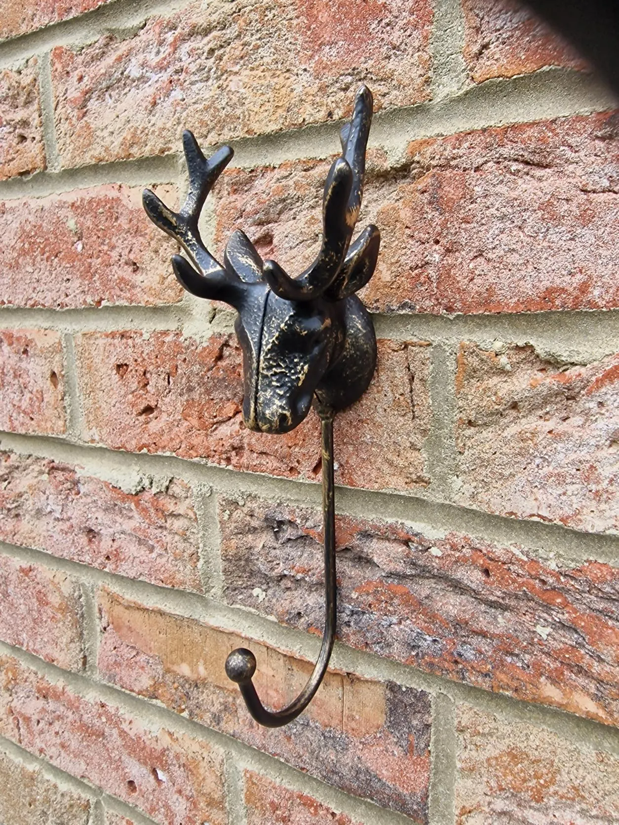 Stag Head Coat Hook Key Holder Metal