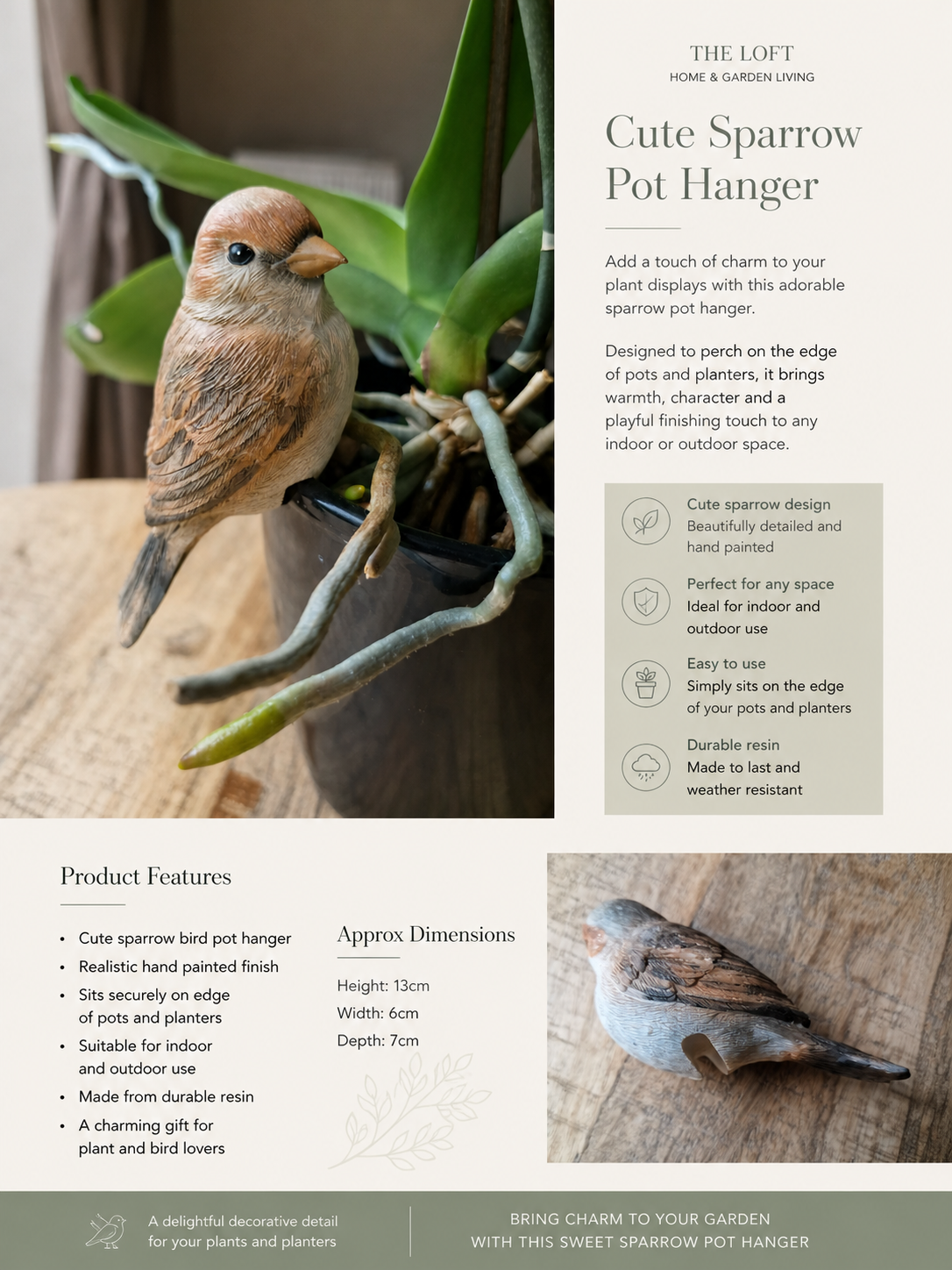 Sparrow Pot Hanger