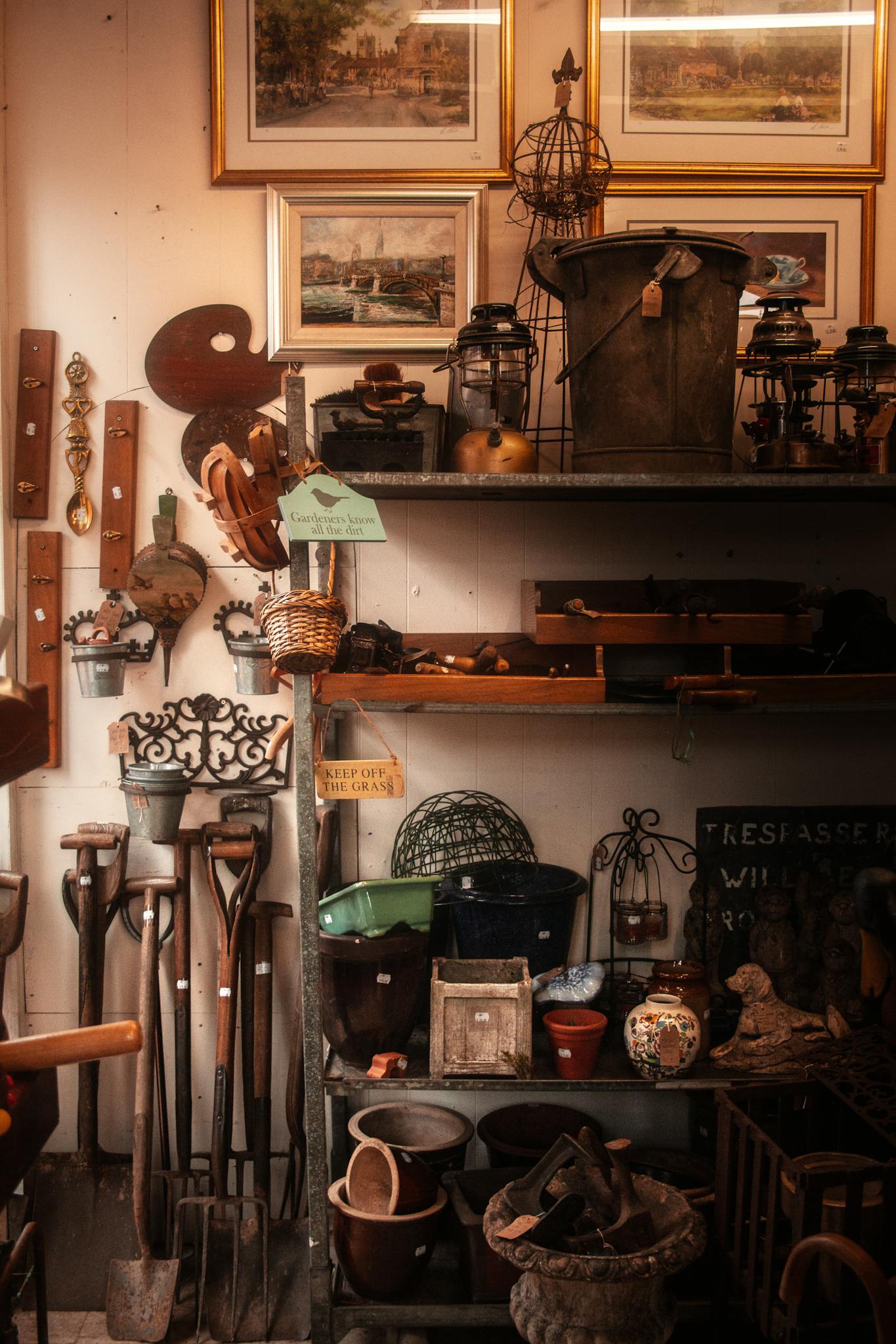 Discover a diverse collection of antiques on display in Church Stretton's charming shop.