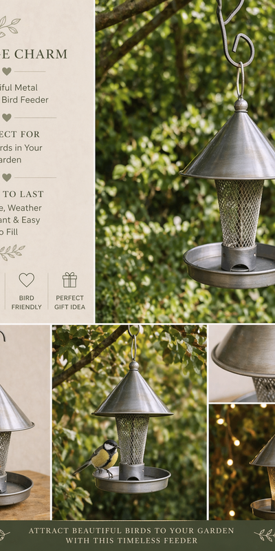 Outdoor Hanging Metal Bird Feeder