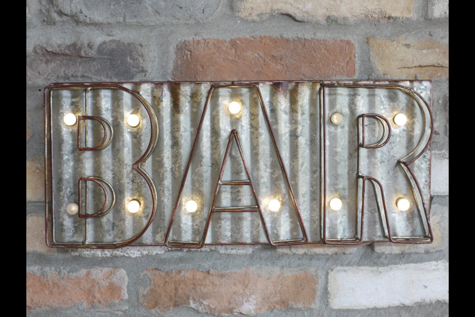 Light Up Metal Bar Sign Wall Plaque - Image 2