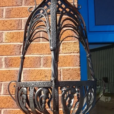 Ornate Hanging Iron Planter